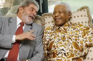 Lula e Nelson Madela, em 2008(Ricardo Stuckert)