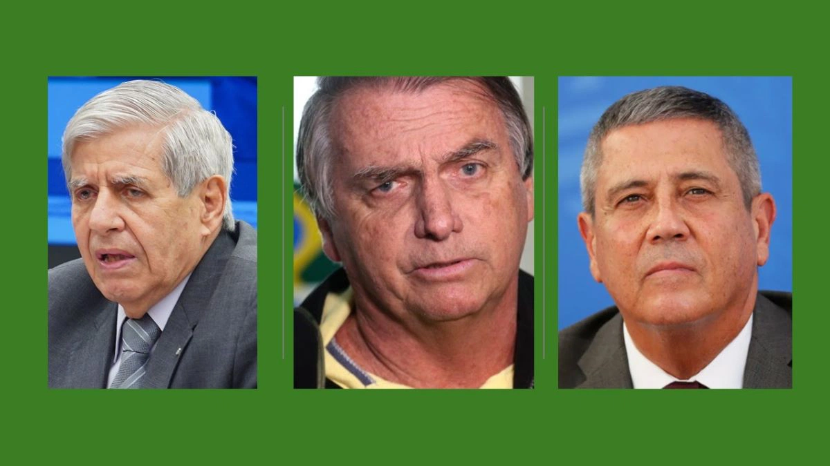 Heleno, Bolsonaro e Braga Neto