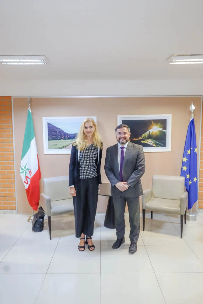 Visita à Alepi da embaixadora da União Europeia no Brasil, a alemã Marian Schuegraf