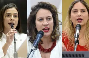 As deputadas estaduais Lohanna França (PV), Bella Gonçalves (PSOL) e Beatriz Cerqueira (PT) receberam ameaças de morte e estupro(Reprodução)
